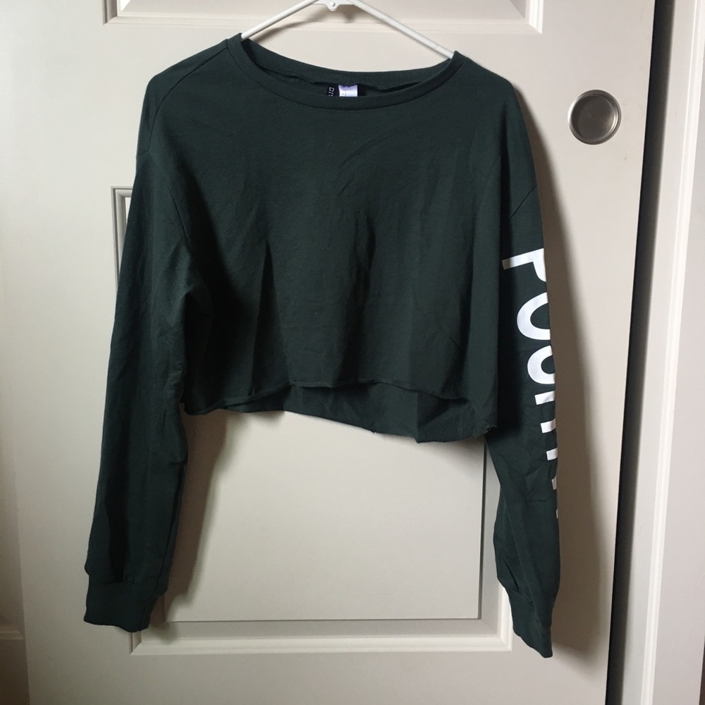 Dark Green crop top